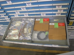 LISTA HEAVY DUTY 9-DRAWER PARTS CABINET W/ CONTENTS (W-50) LOADING & HANDLING FEE $25-